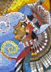 Native American Closeup 3  Glass Tile Mosaic Mural &#38;nbsp;&#38;nbsp;&#38;nbsp; Cado Indians &#38;nbsp;&#38;nbsp;&#38;nbsp; 2003