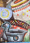 Native American Closeup 8  Glass Tile Mosaic Mural &#38;nbsp;&#38;nbsp;&#38;nbsp; Cado Indians &#38;nbsp;&#38;nbsp;&#38;nbsp; 2003