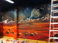Mars Mural 18  Acrylic &#38;nbsp;&#38;nbsp;&#38;nbsp; 2016 &#38;nbsp;&#38;nbsp;&#38;nbsp; 122&#39; x 10&#39;